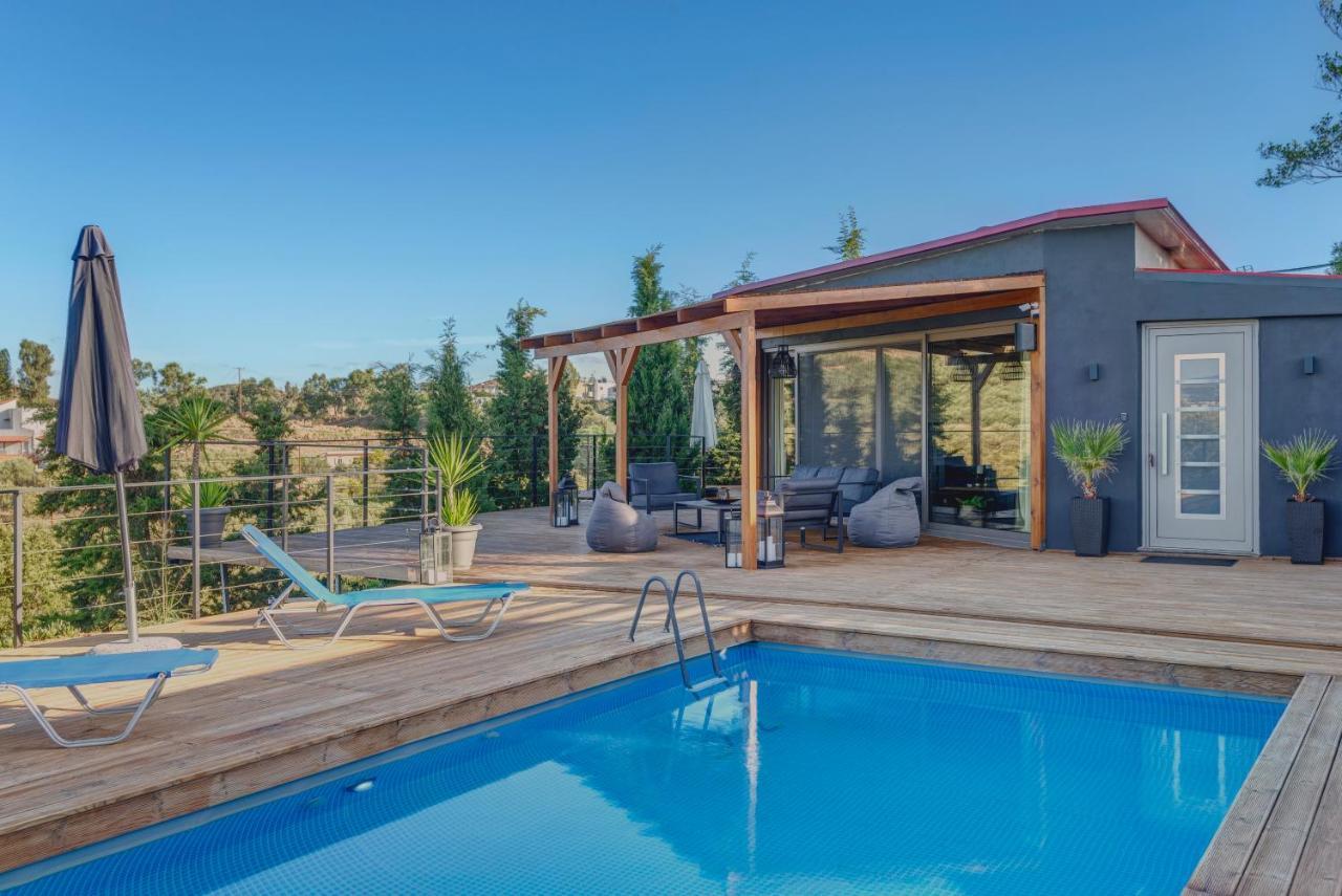 Private Pool Villa Ggki Skepasti Bagian luar foto