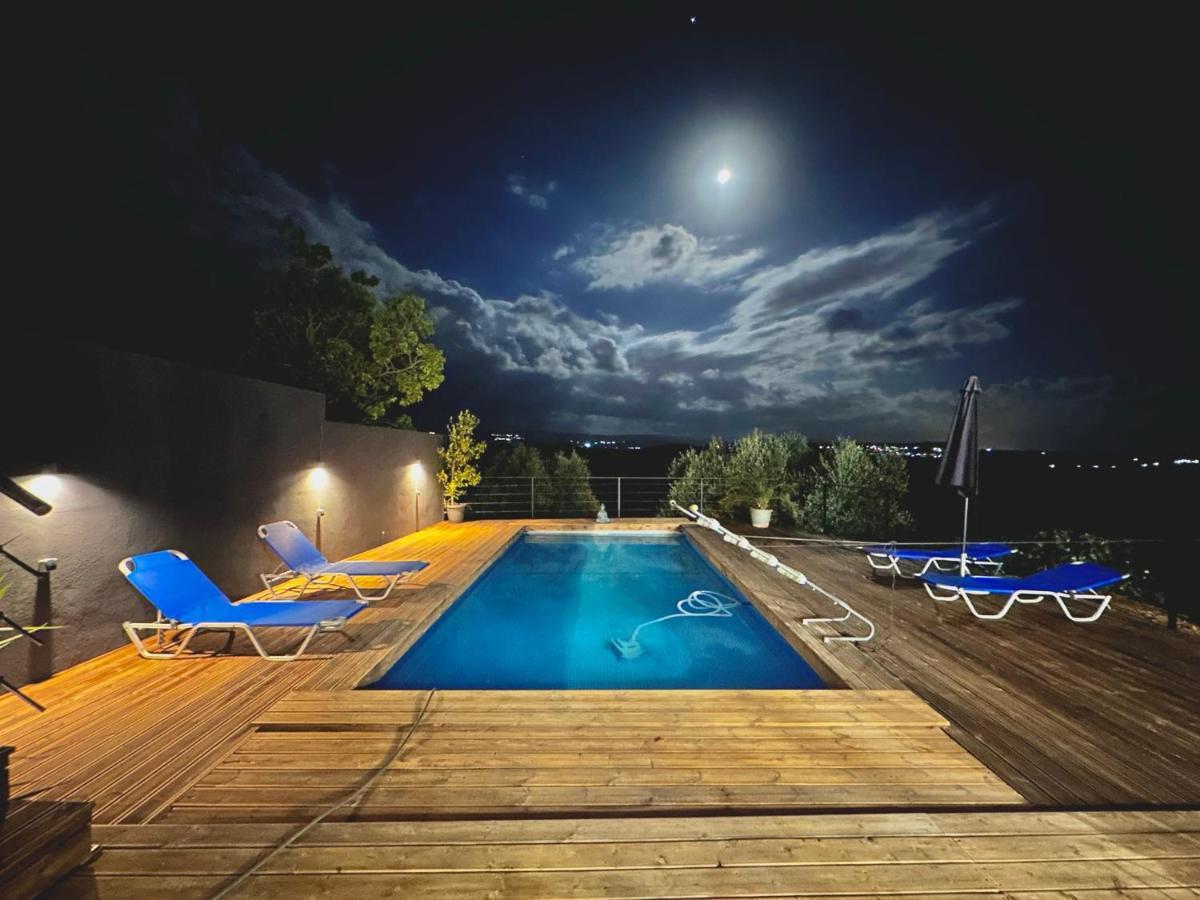Private Pool Villa Ggki Skepasti Bagian luar foto